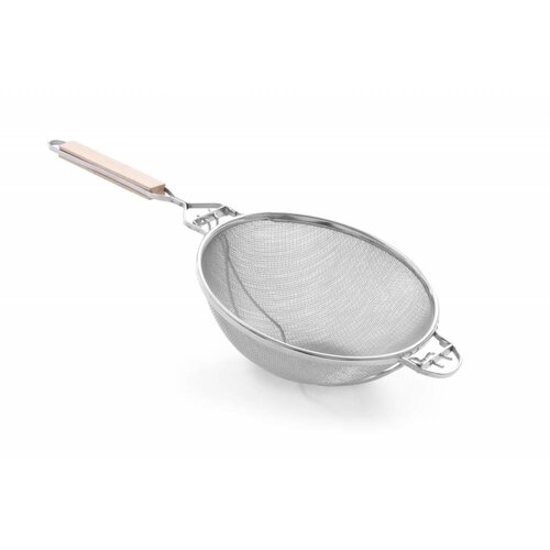 Hendi Passoire Double Grillage - Poignée en Bois - Ø260x570mm