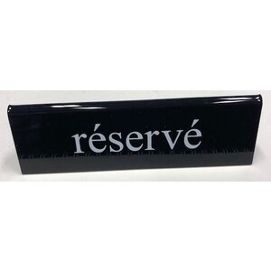 Hendi Chevalet De Table "RÉSERVÉ" - Plexiglas - Imprimé des 2 Côtés - 130x35x40(h)mm