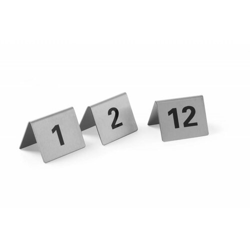 Hendi Chevalets De Table Numérotés Inox - Numéros 49 à 60 - 52x40(h)mm Hendi Chevalets De Table Numérotés Inox - Numéros 49 à 60 - 52x40(h)mm