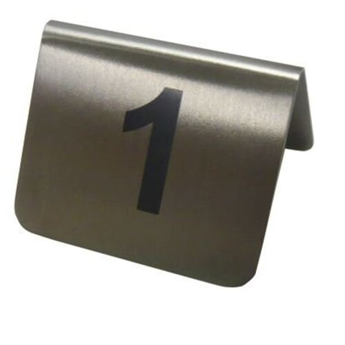 Hendi Chevalets De Table Numérotés Inox - Numéros 49 à 60 - 52x40(h)mm