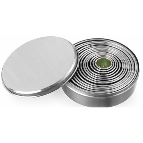 Hendi Découpoir Rond Cannelé sur Carton - Ø20-100mm - Ensemble de 14 Pièces