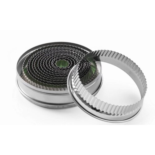 Hendi Découpoir Rond Cannelé sur Carton - Ø20-100mm - Ensemble de 14 Pièces