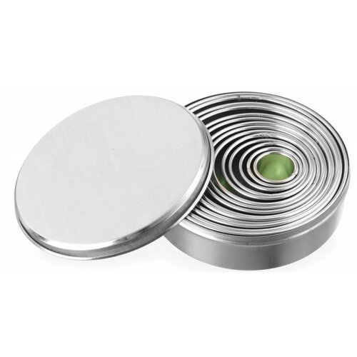 Hendi Découpoir Rond Cannelé sur Carton - Ø20-100mm - Ensemble de 14 Pièces