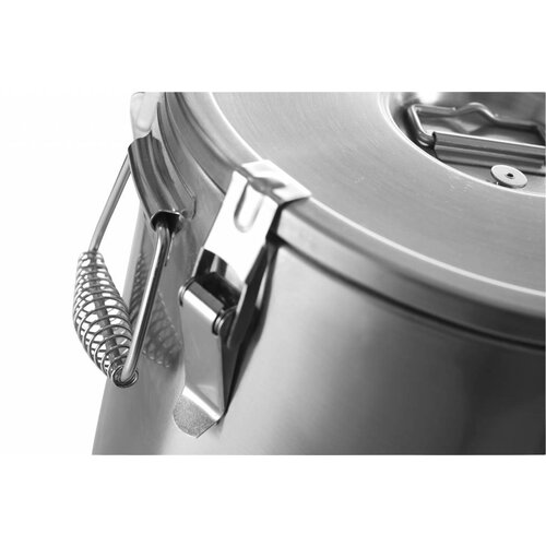 Hendi Conteneur Isotherme Portable - Inox - 10 Litres - Ø320x200(h)mm