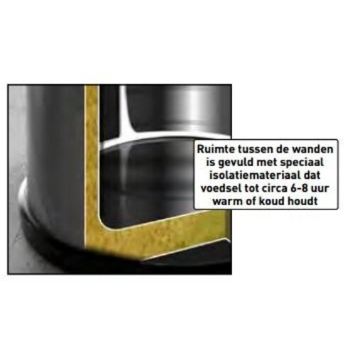 Hendi Conteneur Isotherme Portable - Inox - 10 Litres - Ø320x200(h)mm