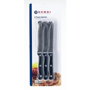 Hendi Couteau à Steak Inox - Kitchen Line - 250mm - 6 Pièces