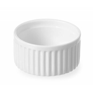 Hendi Ramequin Rainuré - Porcelaine Blanche - Ø70x35(h)mm