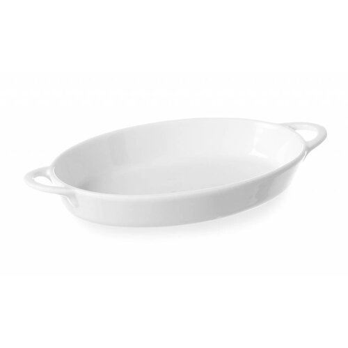 Hendi Plat à Tapas Ovale - Porcelaine Blanche - 165x105x30(h)mm
