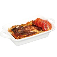 Plat à Tapas Rectangulaire - Porcelaine Blanche - 100x140x45(h)mm