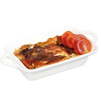 Plat à Tapas Rectangulaire - Porcelaine Blanche - 120x190x50(h)mm