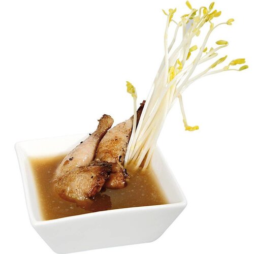 Hendi Coupelle Tapas Cuadrado - Porcelaine Blanche - 80x80x35(h)mm - 6 Pièces