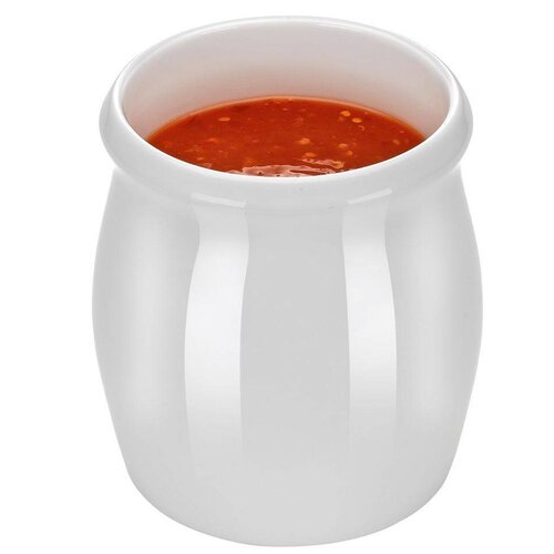 Hendi Pot à Vinaigrette - Porcelaine Blanche - 1800ml