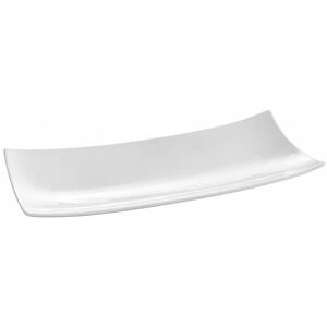 Hendi Assiette Rectangulaire Bark - Porcelaine Blanche - 352x146x40mm