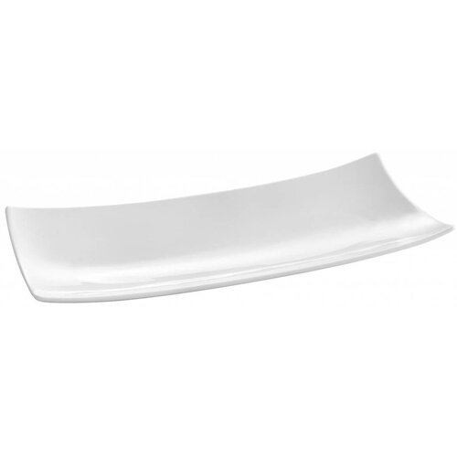 Hendi Assiette Rectangulaire Bark - Porcelaine Blanche - 352x146x40mm