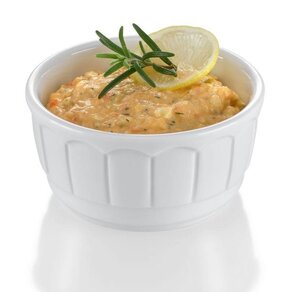 Hendi Plat à Four Rond - Rustika Porcelaine Blanche - Ø100x50(h)mm