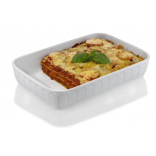 Hendi Plat à Four Rectangulaire - Rustika Porcelaine Blanche - 280x185x65(h)mm