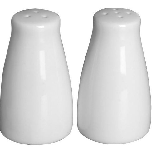 Hendi Ménagère Porcelaine - Set de 2 Pièces: Poivre, Sel - Ø42x80(h)mm