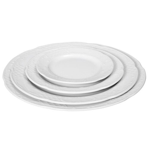 Hendi Assiette Plate FLORA - Porcelaine Blanche - Ø255mm