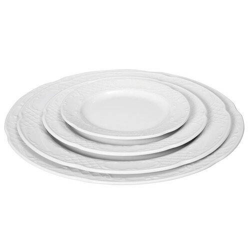 Hendi Assiette Plate FLORA - Porcelaine Blanche - Ø300mm