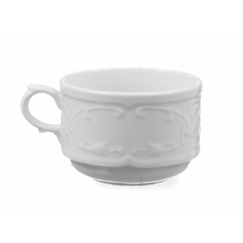 Hendi Tasse à Cappuccino Flora - Porcelaine Blanche - 250ml