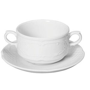 Hendi Bol à Soupe Flora - Porcelaine Blanche - 250ml - 99x147x62mm