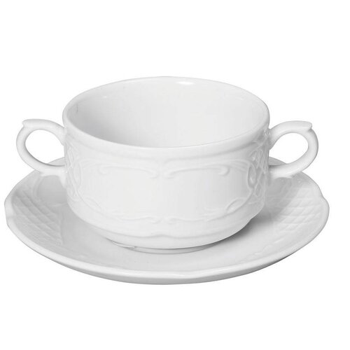 Hendi Bol à Soupe Flora - Porcelaine Blanche - 250ml - 99x147x62mm