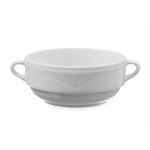 Hendi Bol à Soupe SATURN - Porcelaine Blanche - 380ml - 160x1250x55mm