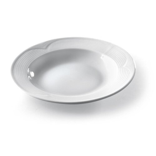 Hendi Assiette Creuse Bords Renforcés - Porcelaine Blanche - Ø300mm