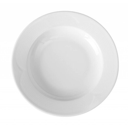 Hendi Assiette Creuse Bords Renforcés - Porcelaine Blanche - Ø300mm
