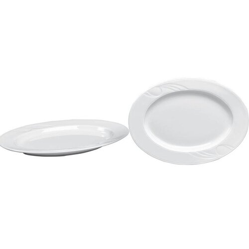 Hendi Plat Ovale Karizma - Porcelaine Blanche - 340x235mm