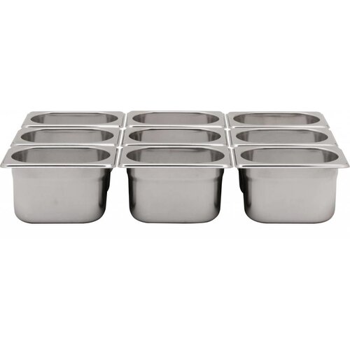Hendi Bac GN 1/9 Inox - 1 Litre - 100(h)mm