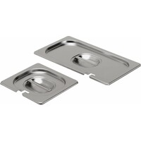 Couvercle GN1/4 Inox - Avec Encoche Louche