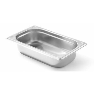 Hendi Bac GN 1/4 Inox - Coins Renforcées - 1,8 Litres - 65(h)mm