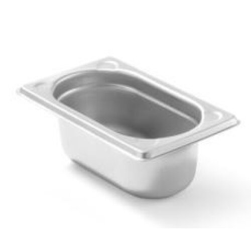 Hendi Bac GN 1/9 Inox - Coins Renforcées - 1 Litre - 100(h)mm