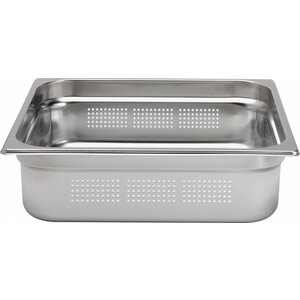 Hendi Bac GN 2/3 Inox Perforé - Coins Renforcées - 5,5 Litres - 65(h)mm Hendi Bac GN 2/3 Inox Perforé - Coins Renforcées - 5,5 Litres - 65(h)mm