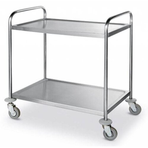 Hendi Chariot de Service Inox - 2 Niveaux - 100kg - 900x590x930(h)mm