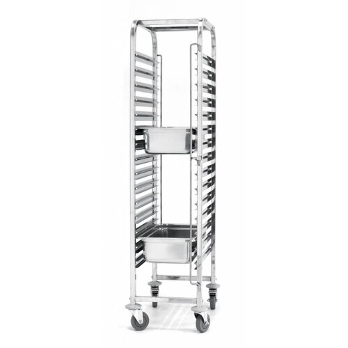 Hendi Chariot Porte-Plateaux Inox - 15 x GN1/1 - 380x550x1735(h)mm