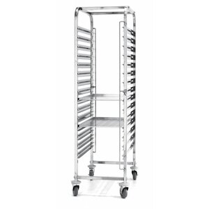 Hendi Chariot Porte-Plateaux Inox | 15 x 60x40cm | Boulangerie | 1735(h)mm