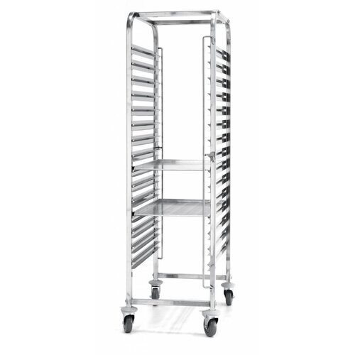 Hendi Chariot Porte-Plateaux Inox | 15 x 60x40cm | Boulangerie | 1735(h)mm