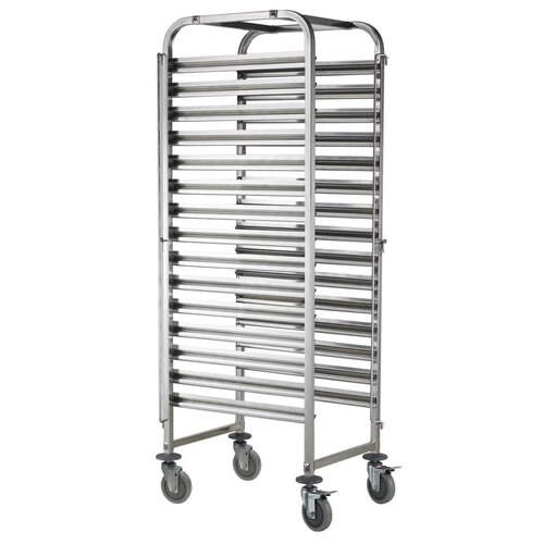 Hendi Chariot Porte-Plateaux Inox | 15 x 60x40cm | Boulangerie | 1735(h)mm