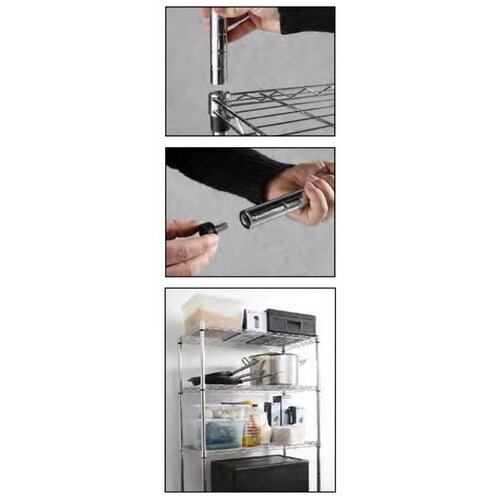 Hendi Rayonnage Chromé 5 Étagères - 910x455x1830(h)mm