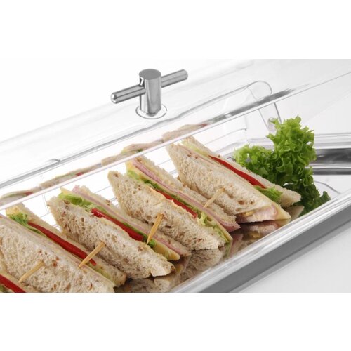 Hendi Couvercle de Présentation Rolltop - GN1/1 - 545x335x95(h)mm