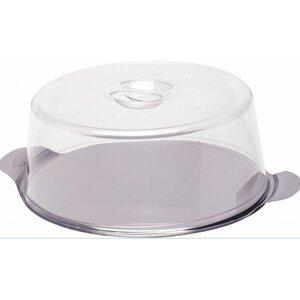 Hendi Cloche Plastique avec Plateau Inox | Ø300x110(h)mm