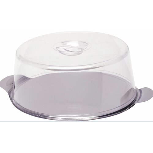 Hendi Cloche Plastique avec Plateau Inox | Ø300x110(h)mm