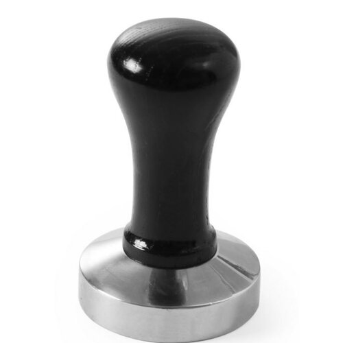 Hendi Tamper à Café Inox - Poignée en Bois - Ø58x95(h)mm