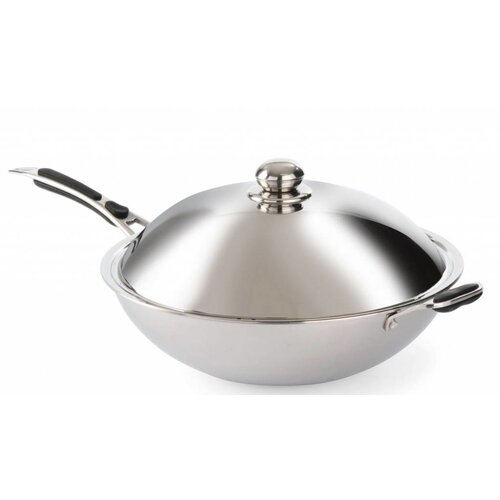 Hendi Wok Inox Avec Couvercle - Ø360x180(h)mm