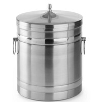 Seau à Glaçons Inox - Double Paroi - 5 Litres - Ø200x230(h)mm