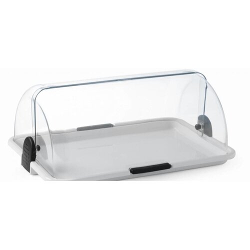 Hendi Vitrine à Couvercle Rolltap - Transparent ABS - 465x310x190(h)mm