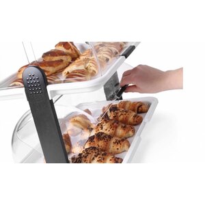 Hendi Vitrine à Couvercle Rolltap - Transparent ABS - Deux Niveaux - 465x310x410(h)mm