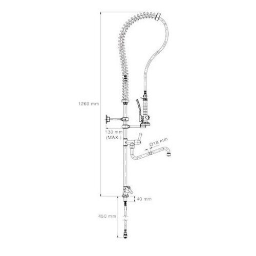 CHRselect Douchette de Prélavage - 17 Litres p/m - Avec Mélangeur Flexible - Bi Trous CHRselect Douchette de Prélavage - 17 Litres p/m - Avec Mélangeur Flexible - Bi Trous